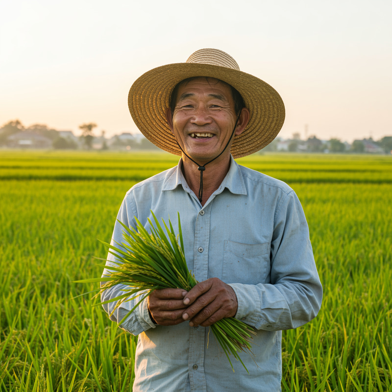 Smiling Asian Farmer: A Portrait of Hard Work Smiling Asian Farmer: A Portrait of Hard Work