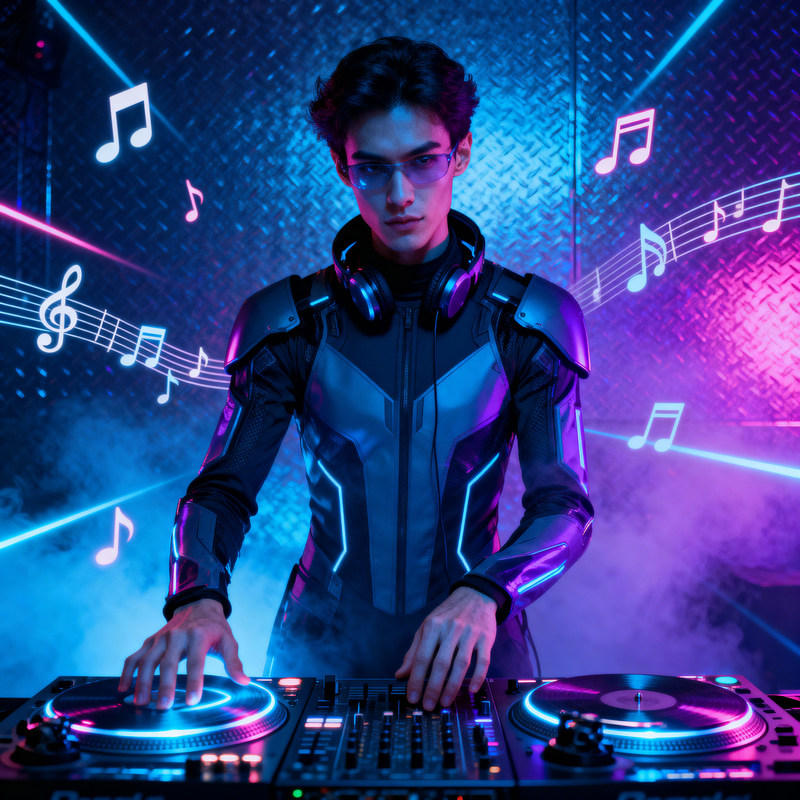Striking DJ Portraits with Unique Artistic Flair