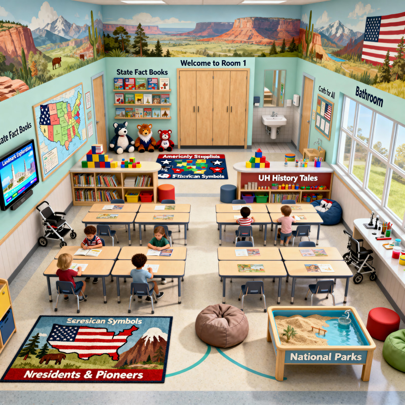 Creative U.S. Themed Preschool Classroom Design Creative U.S. Themed Preschool Classroom Design