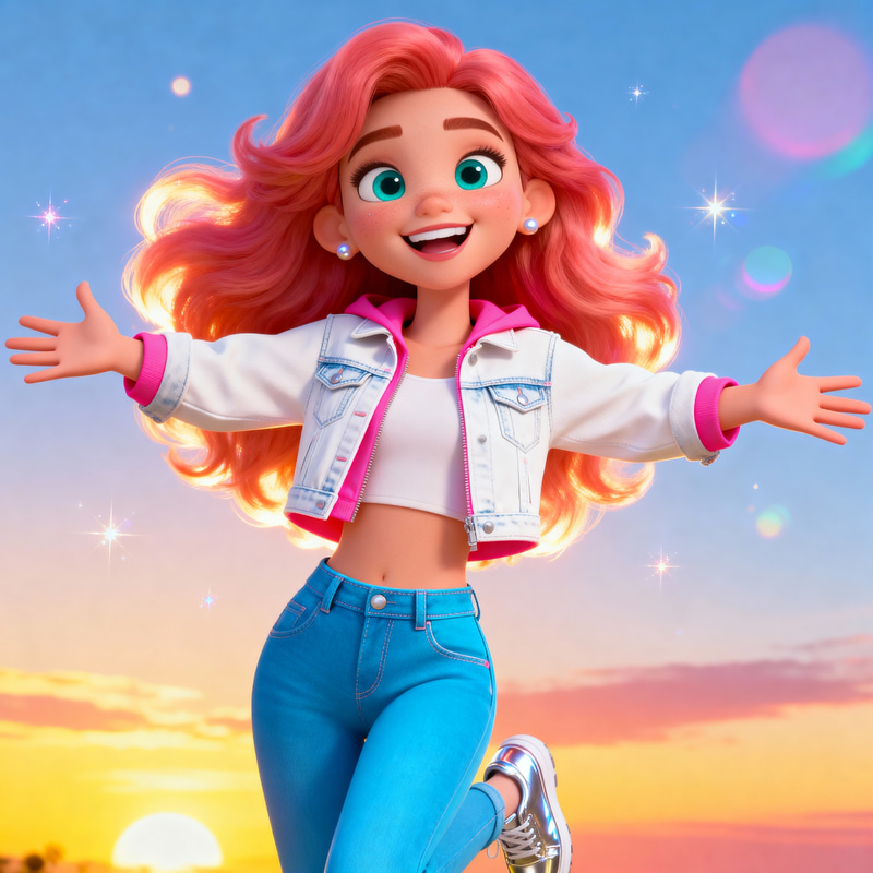 3D Female Character Model Inspired by CGI Animation 3D Female Character Model Inspired by CGI Animation