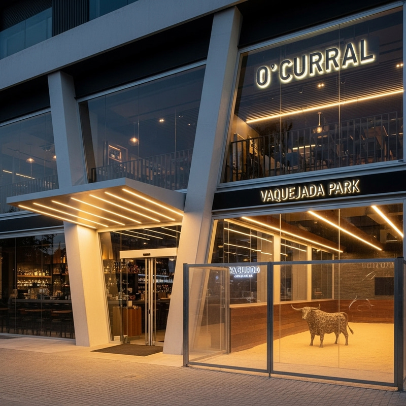 Modern Bar Facade with Vaquejada Park Area
