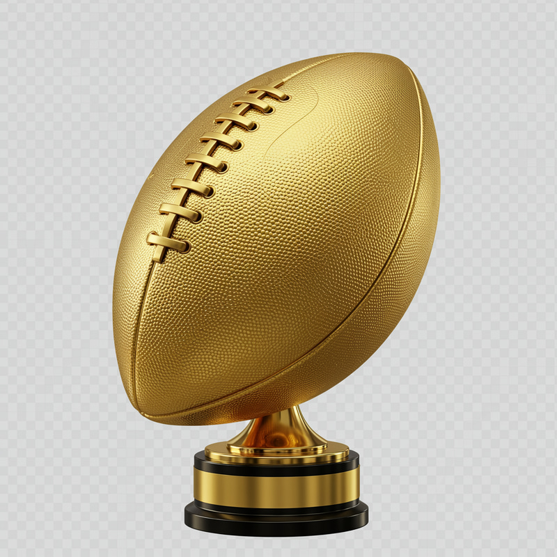 Shiny Gold Football Trophy Design Shiny Gold Football Trophy Design