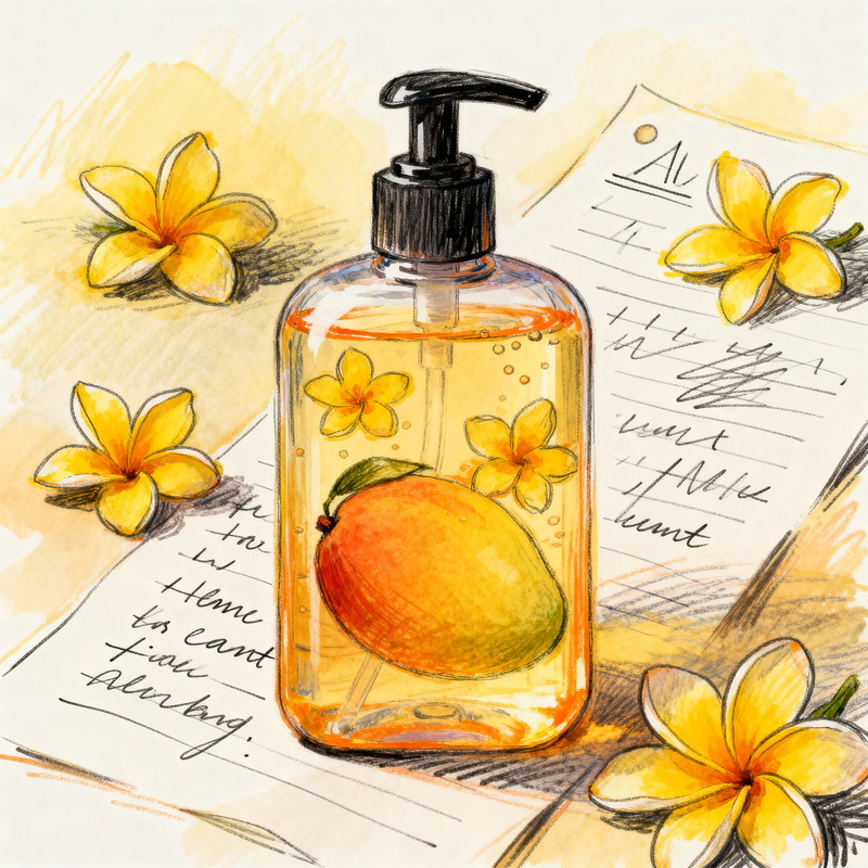 Aesthetic Mango Hand Sanitizer Bottle Design Aesthetic Mango Hand Sanitizer Bottle Design