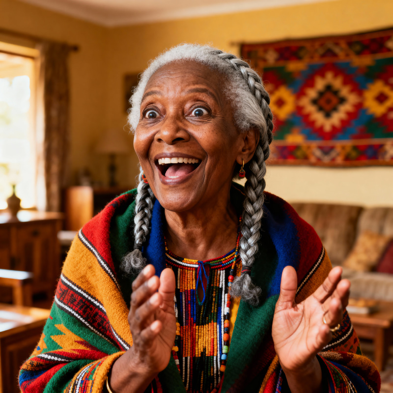 Gogo's Joyful Reaction to a Correct Answer Gogo's Joyful Reaction to a Correct Answer