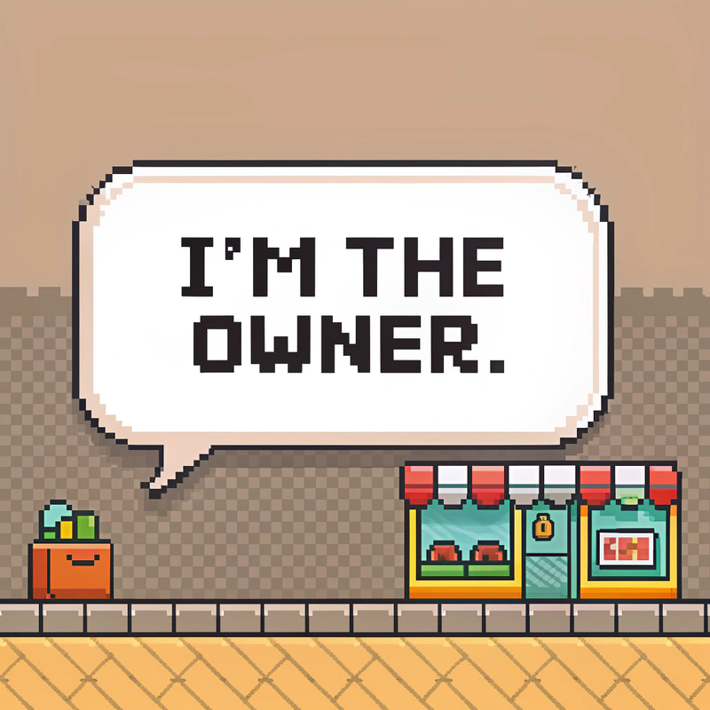 I'm the Owner - Pixel Speech Bubble Design I'm the Owner - Pixel Speech Bubble Design
