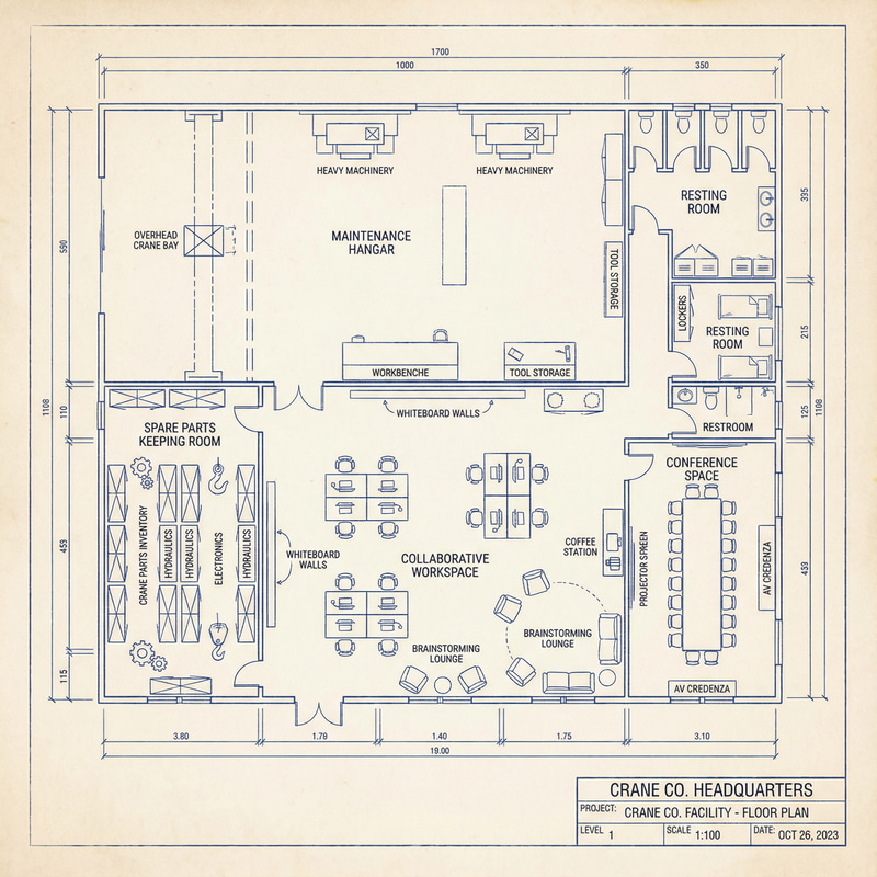 Crane Company Floor Plan - Detailed Architectural Design