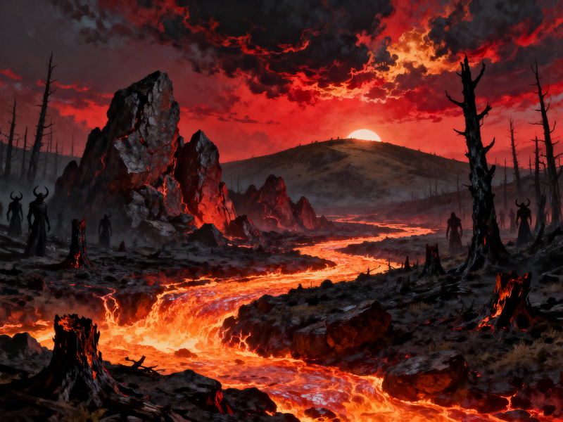 Intimidating Hellish Landscape Imagery Intimidating Hellish Landscape Imagery