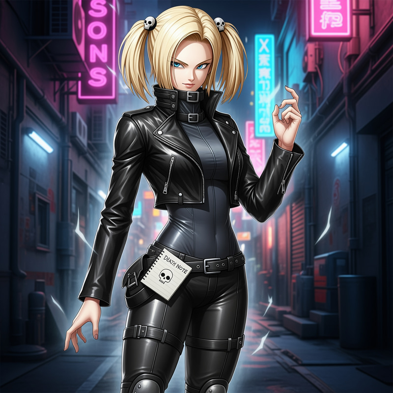 Misa Amane & Android 18 Fusion in Leather Misa Amane & Android 18 Fusion in Leather