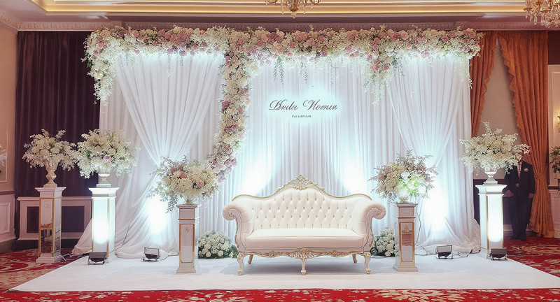 Luxurious Wedding Reception Backdrop Design