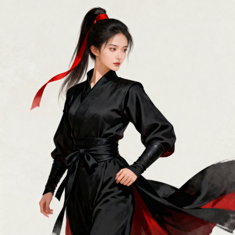 Chic Female General Outfit from Ancient China