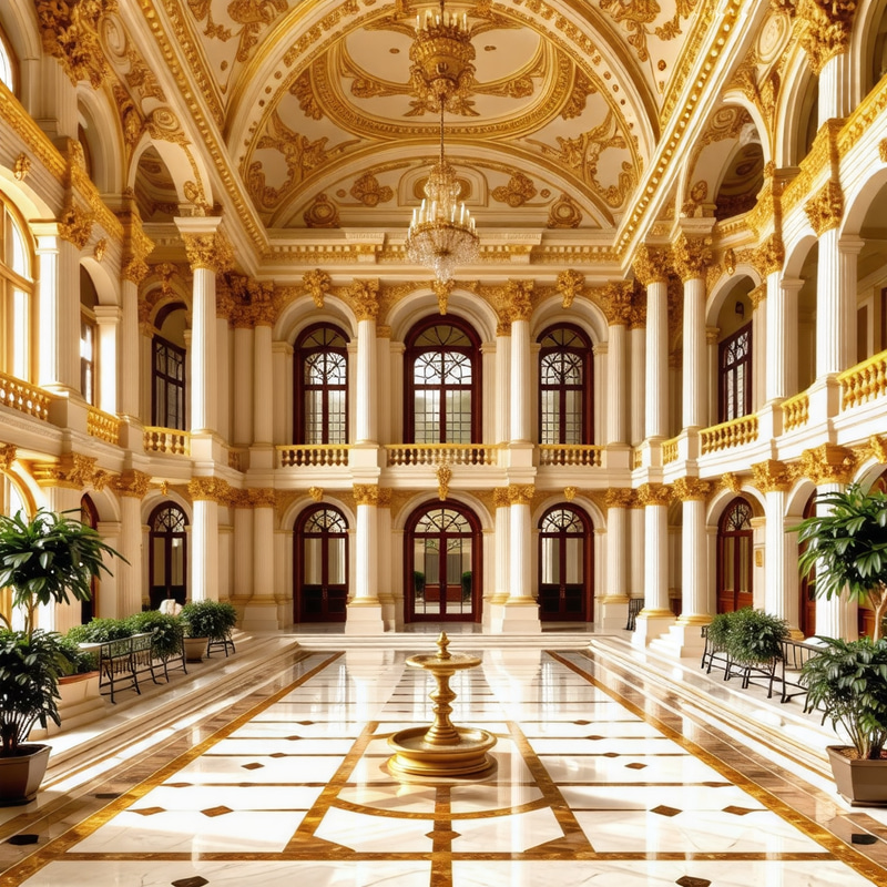 Opulent Grand Neo-Baroque Royal Palace Design Opulent Grand Neo-Baroque Royal Palace Design