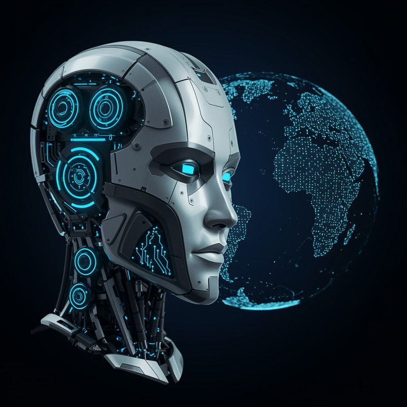 Futuristic AI Logo Design Futuristic AI Logo Design