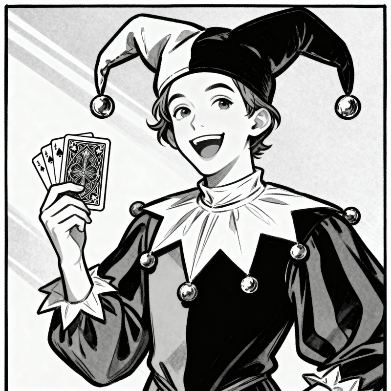 The Fool Tarot Card Illustration - Black and White Art The Fool Tarot Card Illustration - Black and White Art