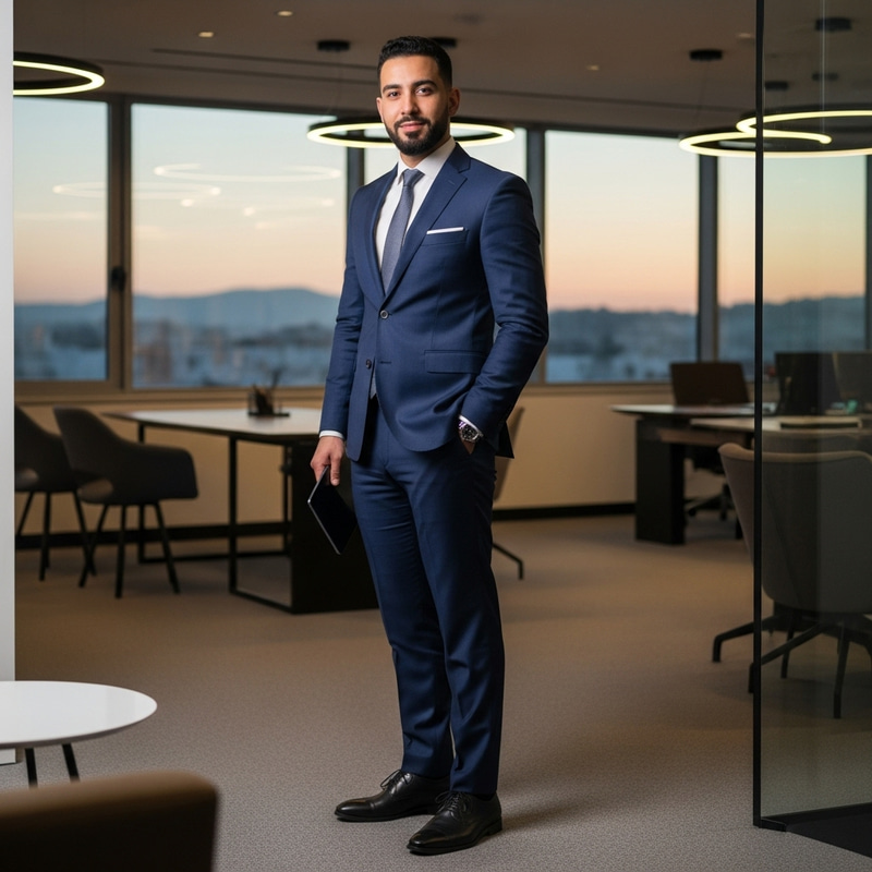 Stylish Moroccan Man in Tailored Suit