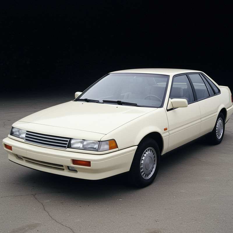 Strange 1980s Concept Sedan in Eggshell White Strange 1980s Concept Sedan in Eggshell White