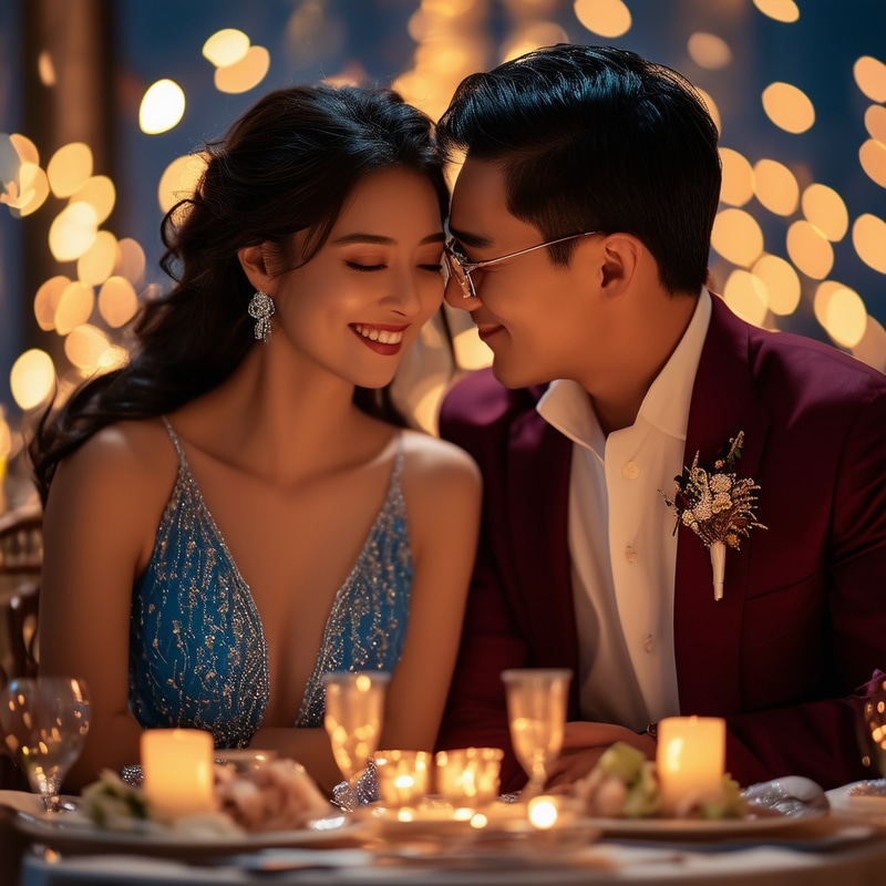 Romantic Anniversary Celebration with Chocolate Cake and Candlelit Dinner Romantic Anniversary Celebration with Chocolate Cake and Candlelit Dinner