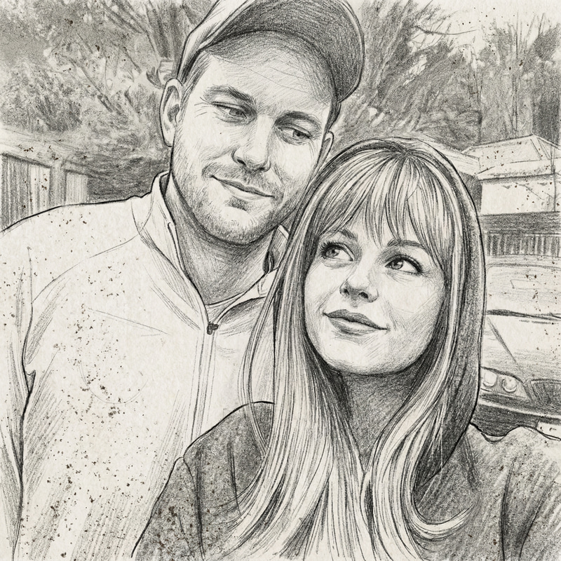 Romantic Couple Pencil Sketch Art Romantic Couple Pencil Sketch Art