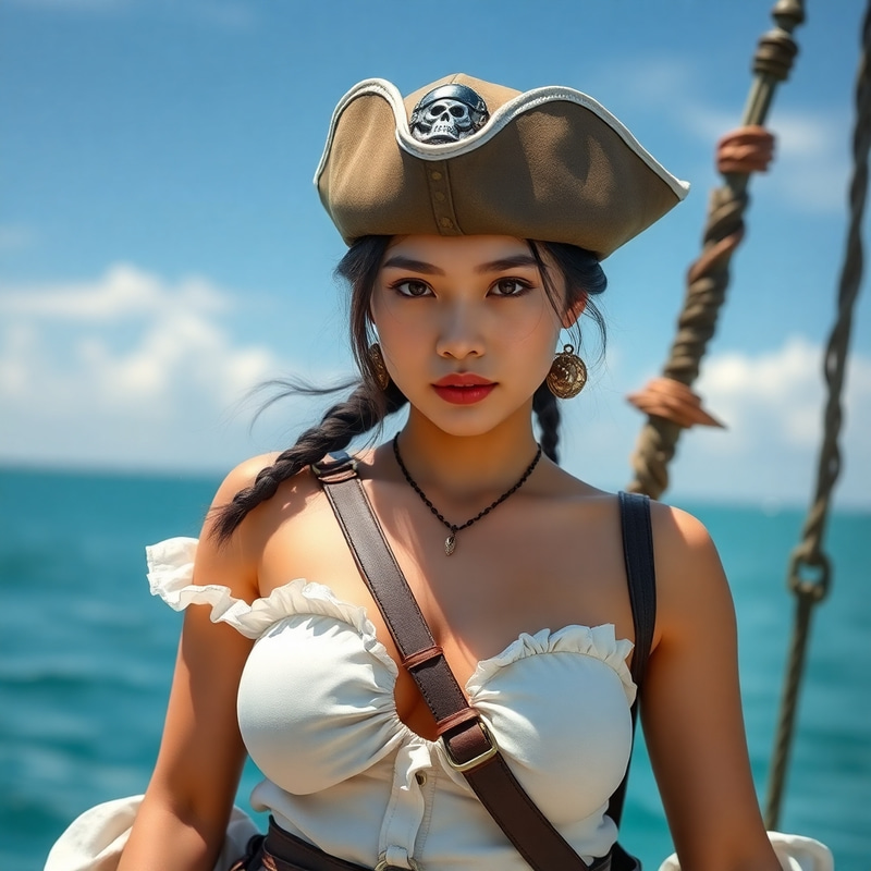 Young Asian Girl Pirate Adventure Young Asian Girl Pirate Adventure
