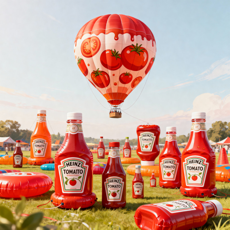 Tomato Sauce and Hot Air Balloon Inflatables Tomato Sauce and Hot Air Balloon Inflatables