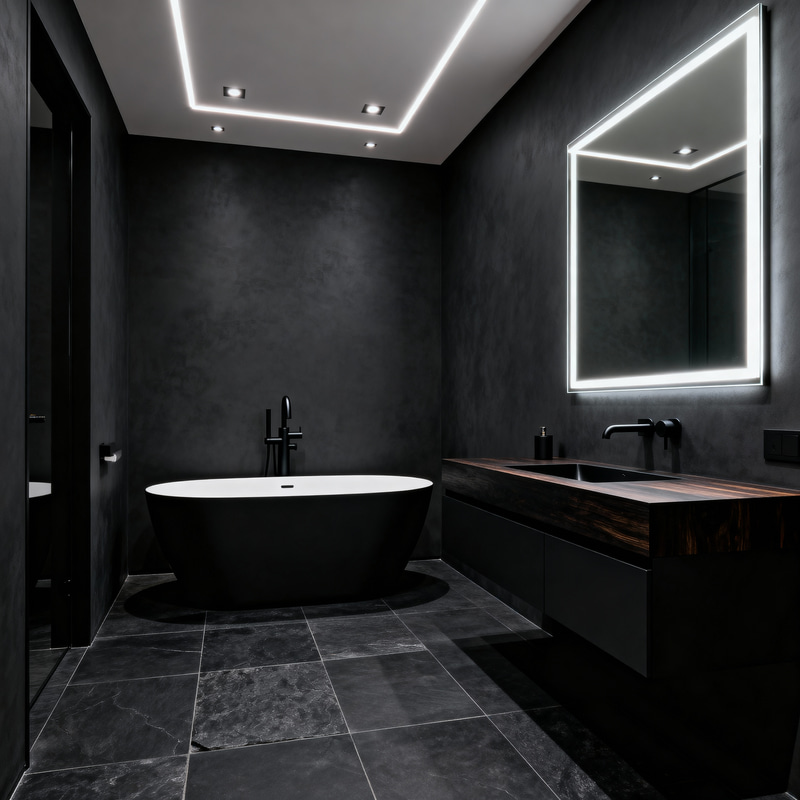 Sleek Dark Modern Bathroom Designs Sleek Dark Modern Bathroom Designs
