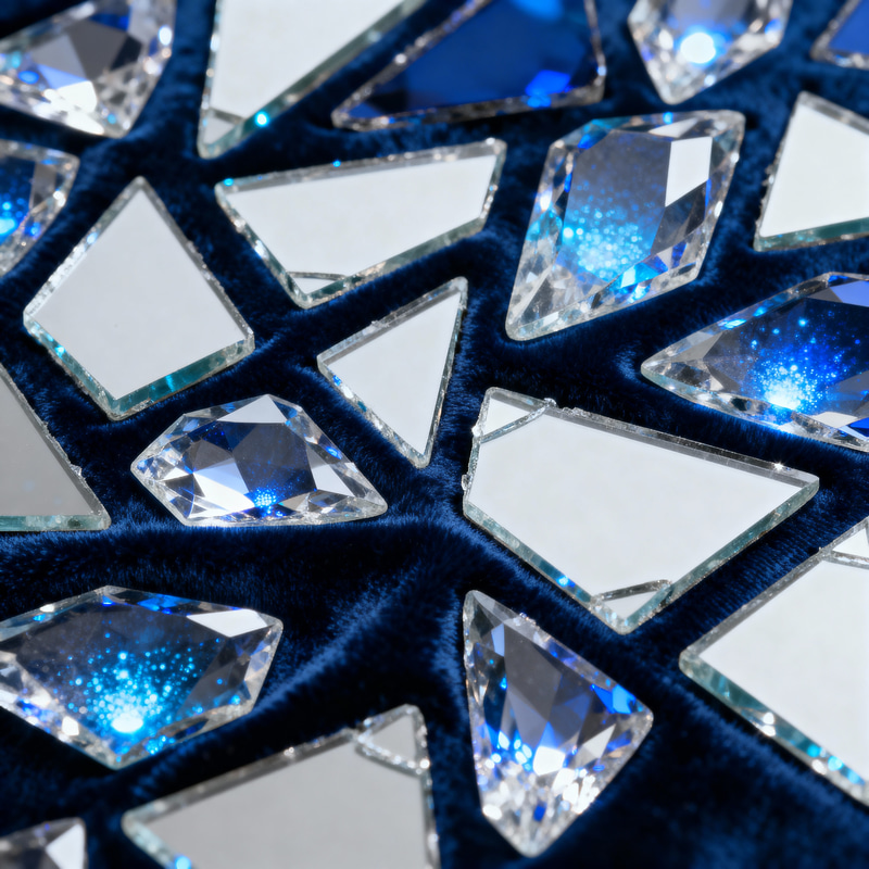 Elegant Mosaic Art: Blue Crystal & Glass Masterpiece Elegant Mosaic Art: Blue Crystal & Glass Masterpiece
