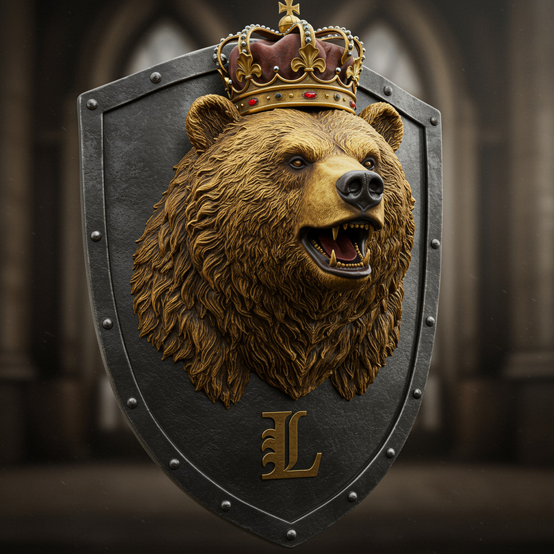 Golden Bear Crest with Crown and Letter L Golden Bear Crest with Crown and Letter L