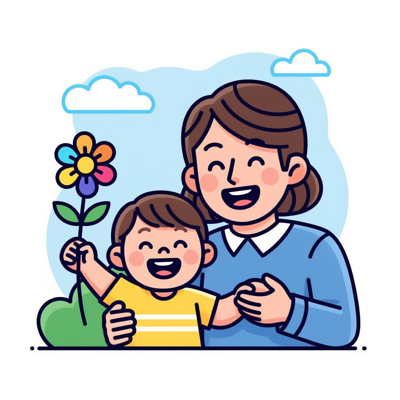 Happy Parent and Child Clipart Happy Parent and Child Clipart
