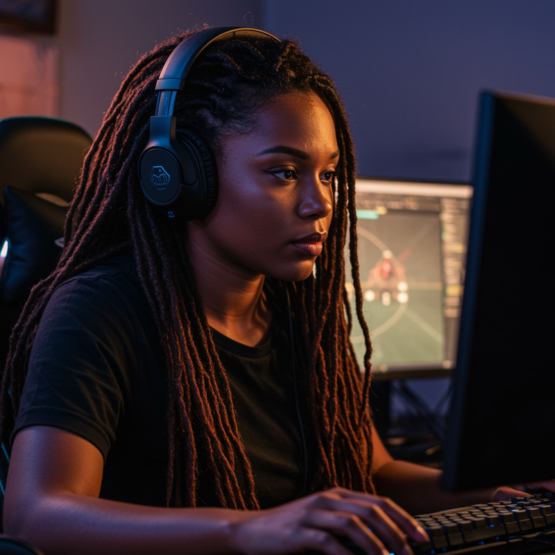 Gamer Girl with Dreadlocks: A Unique Style Gamer Girl with Dreadlocks: A Unique Style