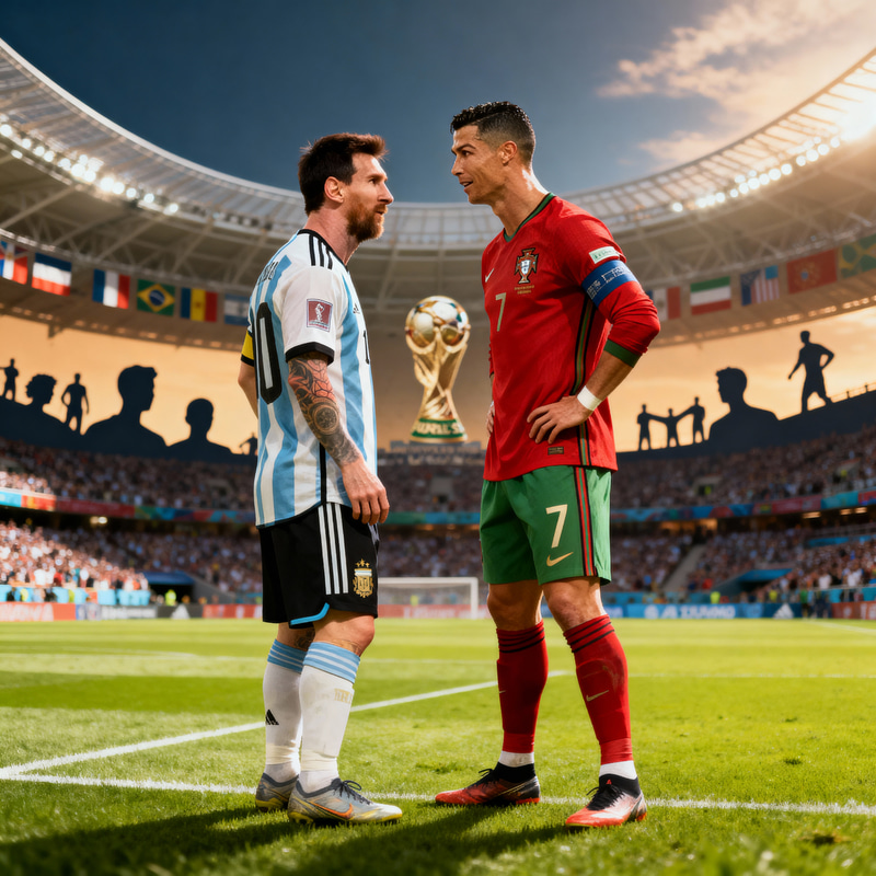 Messi and Ronaldo Talking at the World Cup Messi and Ronaldo Talking at the World Cup