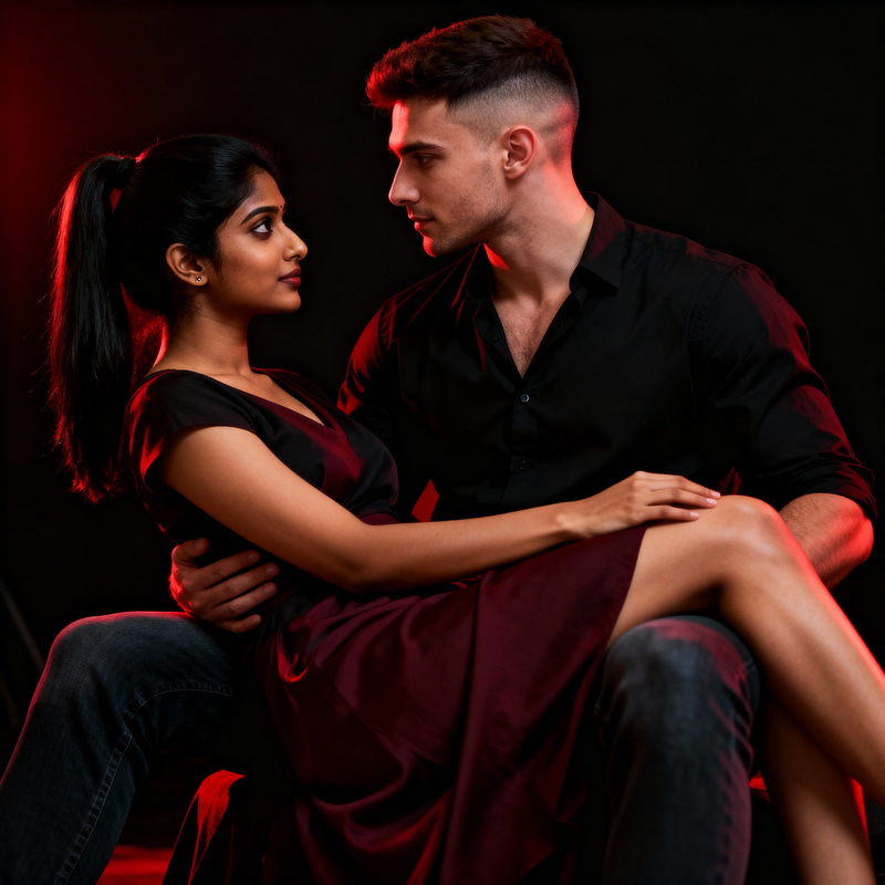 Romantic Scene Between Cultures: Love Captured Romantic Scene Between Cultures: Love Captured