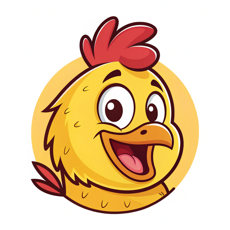Yellow Chicken Mascot for Creative Logo Design Yellow Chicken Mascot for Creative Logo Design