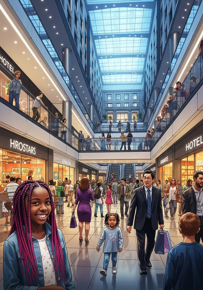 Vibrant Shopping Complex with Food Court & Hotel Vibrant Shopping Complex with Food Court & Hotel