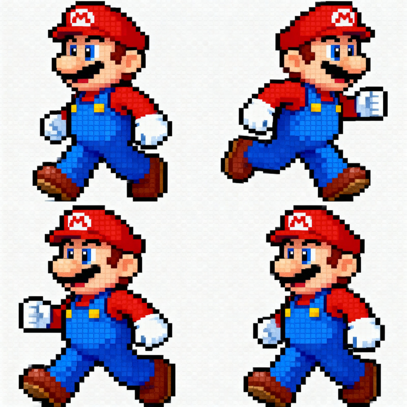 2D Mario Sprite Walking Animation (Max 4 Frames) 2D Mario Sprite Walking Animation (Max 4 Frames)