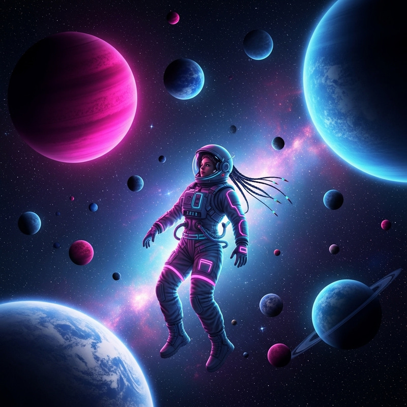 Colorful Astronaut Album Cover Art Colorful Astronaut Album Cover Art