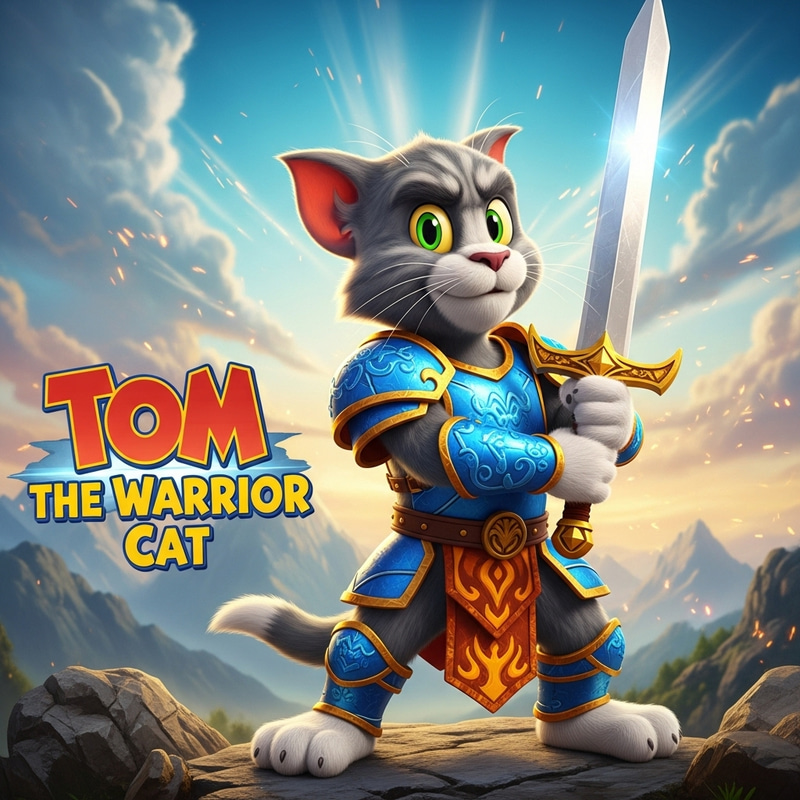 Kids' YouTube Banner with Warrior Cat Tom Kids' YouTube Banner with Warrior Cat Tom