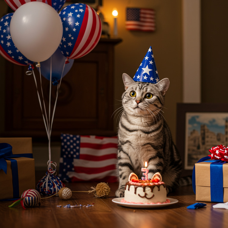 American Cat Birthday Celebration American Cat Birthday Celebration