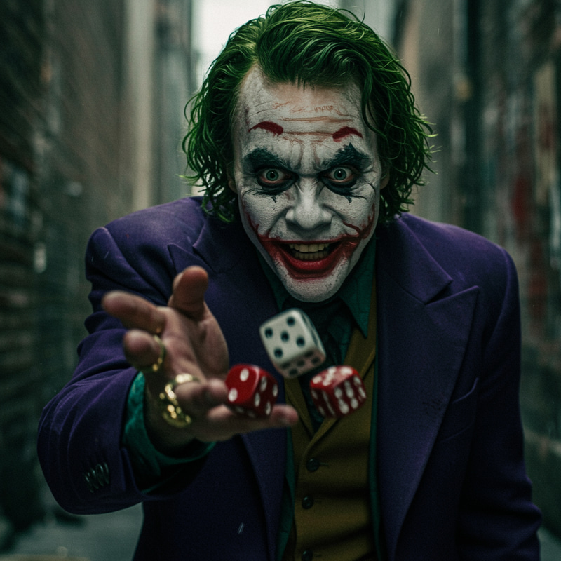 The Joker Shooting Dice - Luck and Chaos The Joker Shooting Dice - Luck and Chaos