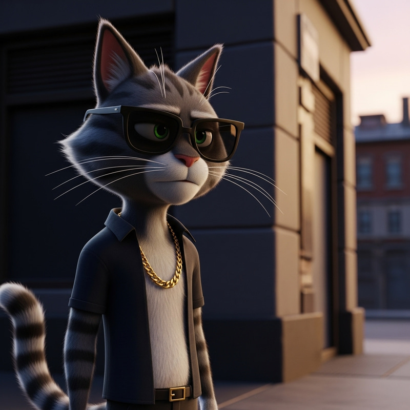 Billu Don: The Street-Smart Cat in 3D Pixar Style Billu Don: The Street-Smart Cat in 3D Pixar Style