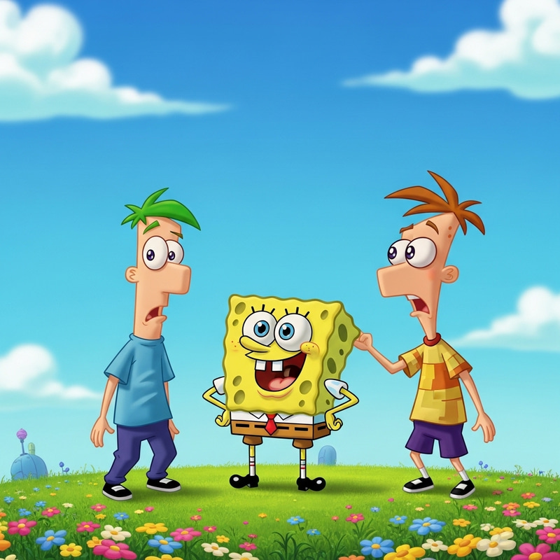 SpongeBob Meets Phineas and Ferb - Fun Crossovers SpongeBob Meets Phineas and Ferb - Fun Crossovers