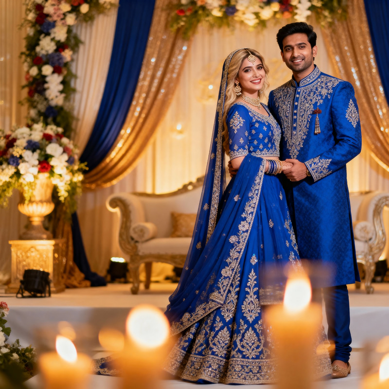 Romantic Royal Blue Wedding Attire Inspiration Romantic Royal Blue Wedding Attire Inspiration