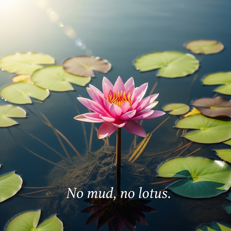 Embrace Growth: No Mud, No Lotus