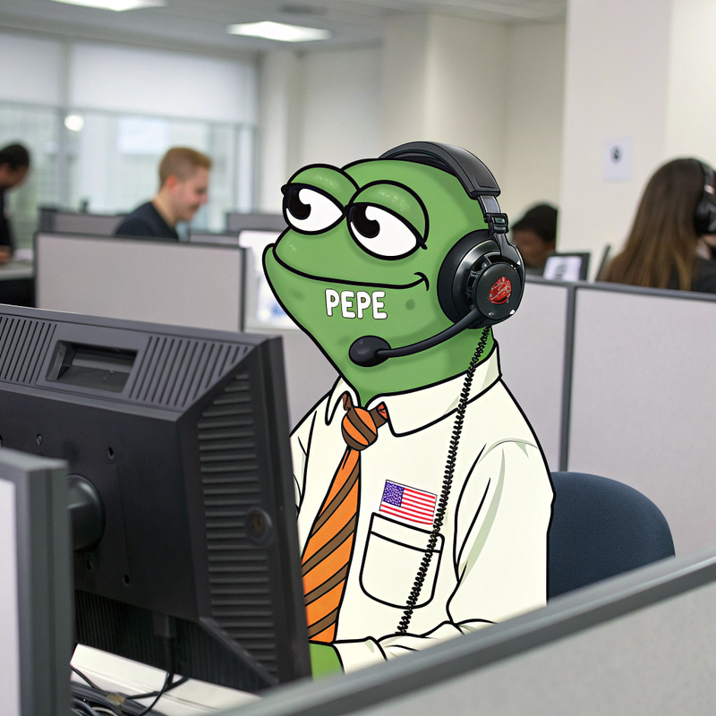 Pepe the Frog: Call Center Agent Pepe the Frog: Call Center Agent