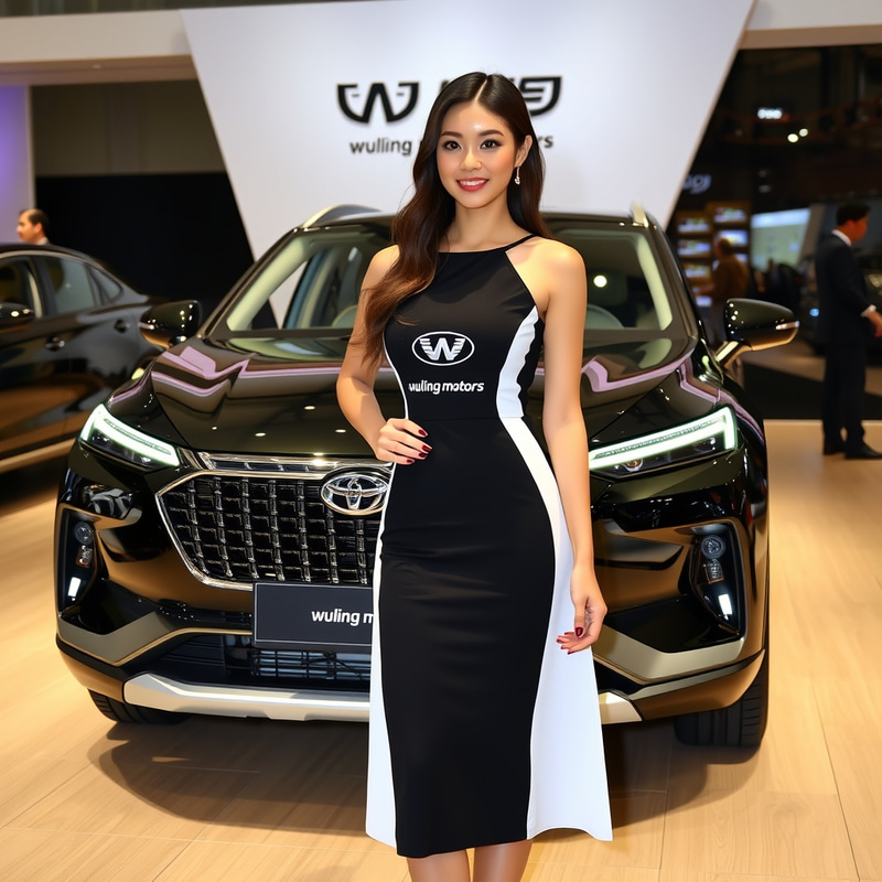 Beautiful Wuling Motors Car Sale at Exhibition Beautiful Wuling Motors Car Sale at Exhibition