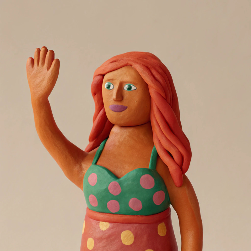 Stunning Curvy Black Woman with Red Wavy Hair Stunning Curvy Black Woman with Red Wavy Hair