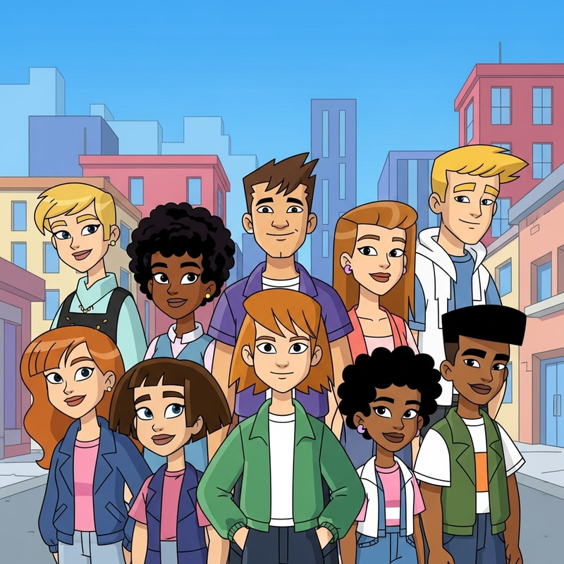 90s Cartoon Style Image Transformation