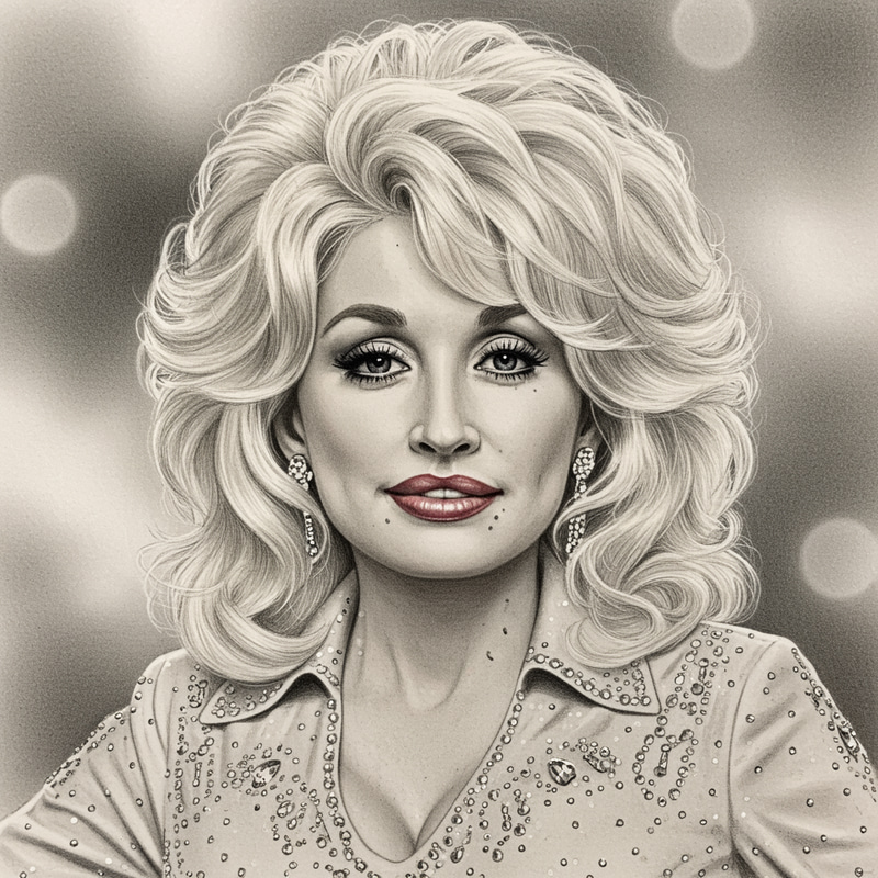 Dolly Parton Pencil Drawing Art Dolly Parton Pencil Drawing Art