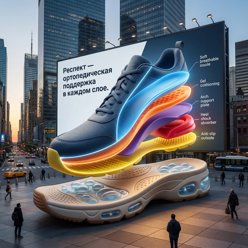 3D Orthopedic Shoe Billboard Design