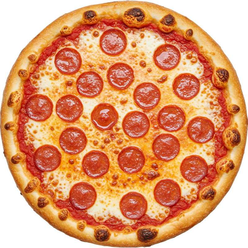 Delicious Uncut Pepperoni Pizza - A Culinary Delight Delicious Uncut Pepperoni Pizza - A Culinary Delight
