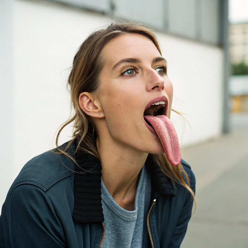 Woman with a 2-Foot Long Tongue Woman with a 2-Foot Long Tongue