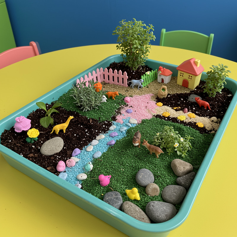 Children's Garden on a Tray - Fun DIY Project